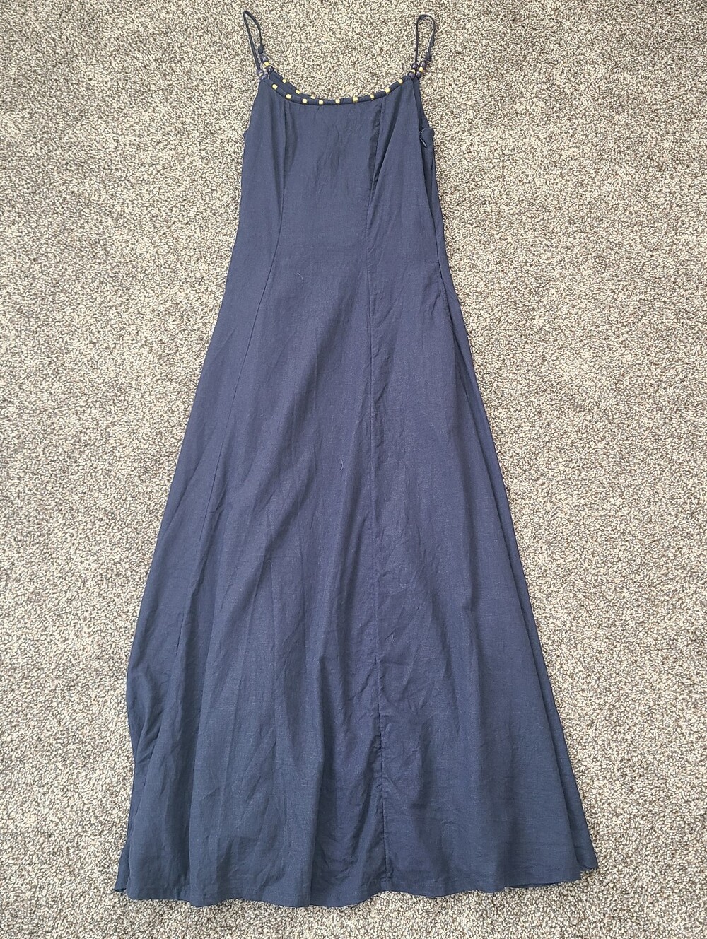 Calypso St. Barth Navy Linen Blend Dress Size XXS